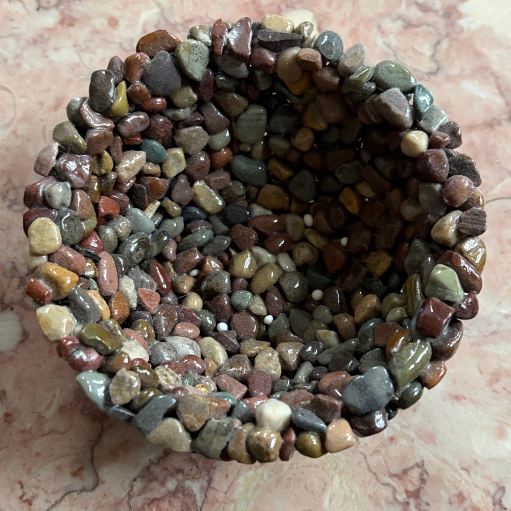 Handmade Multi-Color Pebble Bowl